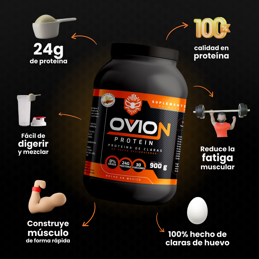 Proteína de Claras de huevo deshidratadas, 30 Servicios - OVION Protein
