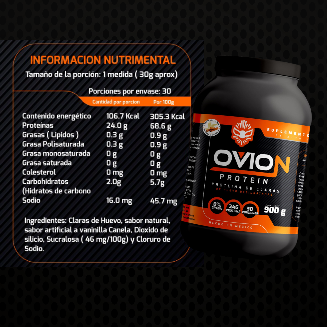 Proteína de Claras de huevo deshidratadas, 30 Servicios - OVION Protein